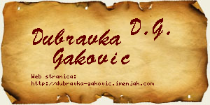 Dubravka Gaković vizit kartica